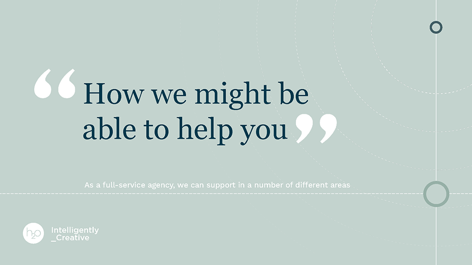 Statement slide — How we might be able to help you